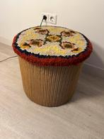 Poef vintage met deksel smyrna print vintage, Huis en Inrichting, Banken | Voetenbanken en Poefen, Ophalen of Verzenden, Zo goed als nieuw