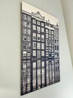 Dibond 80/120 cm AluArt Grachtenpand Amsterdam, Ophalen, Zo goed als nieuw, Schilderij, 75 cm of meer