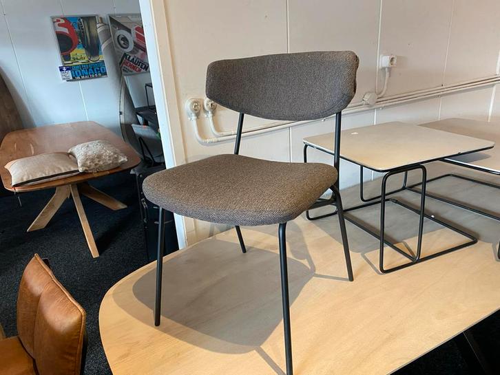 Crockett Stoel - Donkergrijs, Huis en Inrichting, Stoelen, Nieuw, Vijf, Zes of meer stoelen, Stof, Grijs, Ophalen