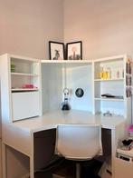 Ikea Micke Hoekbureau - Wit - 100x142 cm, Huis en Inrichting, Bureaus, Ophalen of Verzenden, In hoogte verstelbaar, Zo goed als nieuw