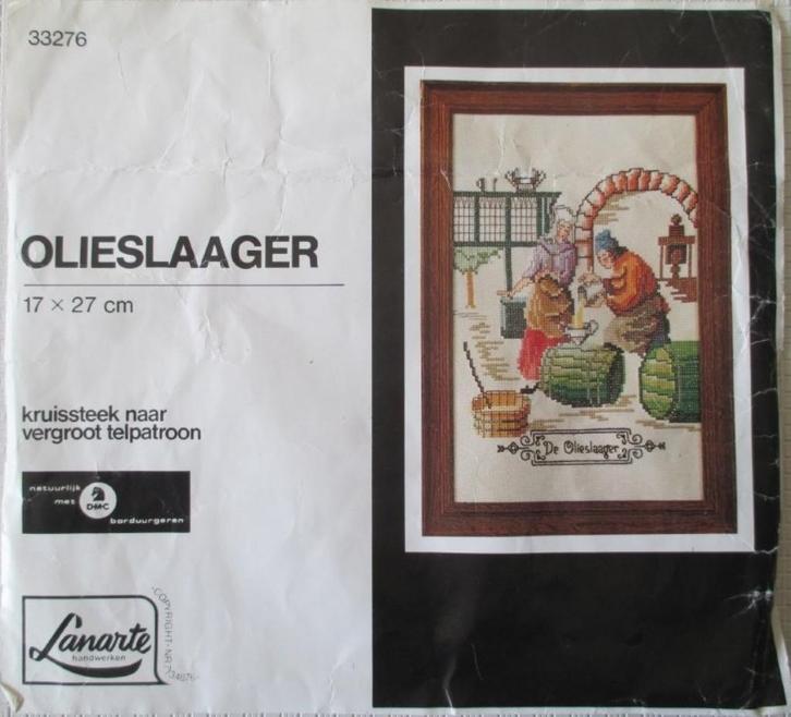 Borduurpakket Lanarte 33276 Olieslaager, kruissteek,borduren, Hobby en Vrije tijd, Borduren en Borduurmachines, Zo goed als nieuw