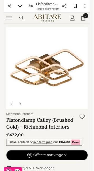 richmond plafonniere lamp nieuw  beschikbaar voor biedingen