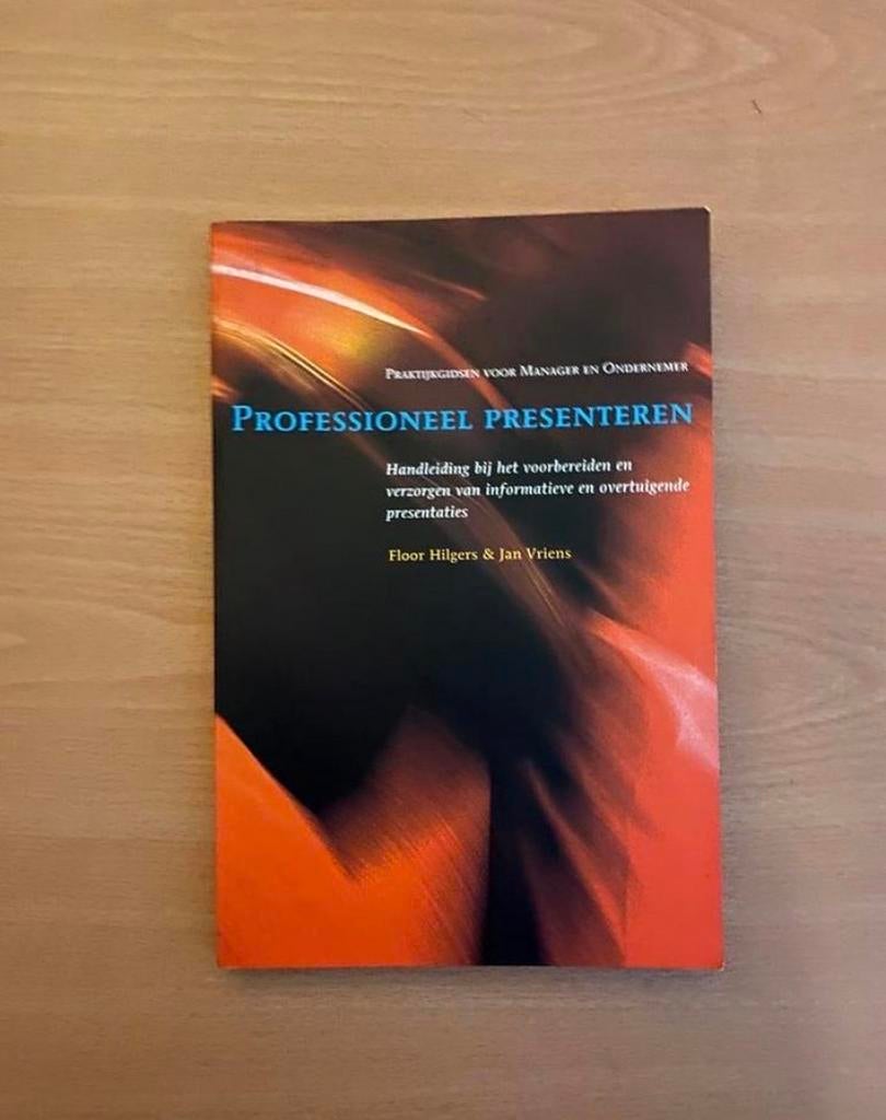 Professioneel Presenteren- Floor Hilgers & Jan Vriens, Ophalen of Verzenden, Alpha, Zo goed als nieuw, HBO