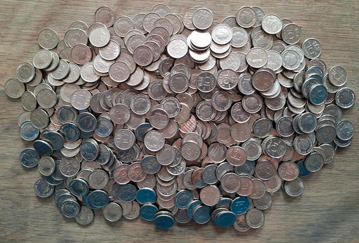 500 stuks nikkelen kwartjes vanaf 1948., Postzegels en Munten, Munten | Nederland, 25 cent, Ophalen of Verzenden