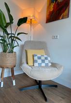 WOOOD draaifauteuil Stach geweven chenille zand, Huis en Inrichting, Fauteuils, Ophalen, Zo goed als nieuw, 75 tot 100 cm