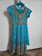 Indiase kleding feest jurk anarkali, Kleding | Dames, Gelegenheidskleding, Overige typen, Blauw, Ophalen of Verzenden, Zo goed als nieuw