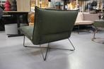 Stoere fauteuil EARL Jess metaal canvas legertent legergroen