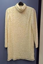 Notes du Nord creme parelmoer pailletten jurk Fia 40 47672, Kleding | Dames, Maat 38/40 (M), ., Wit, Ophalen of Verzenden