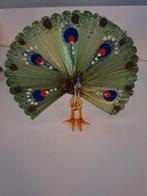 Oude kerst Lauscha Spun Glass pauw, Ophalen of Verzenden, Zo goed als nieuw
