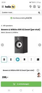 Bowers &Wilkins 606 Zwart, Audio, Tv en Foto, Luidsprekers, Front, Rear of Stereo speakers, Bowers & Wilkins (B&W), Zo goed als nieuw