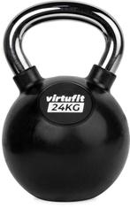 VirtuFit Kettlebell - Rubber/Chroom - 24 kg, Ophalen, Zo goed als nieuw, Benen, Kettlebell