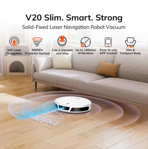 Robot Stofzuiger, Witgoed en Apparatuur, Stofzuigers, Nieuw, Stofzuiger, Minder dan 1200 watt, Reservoir, Verzenden