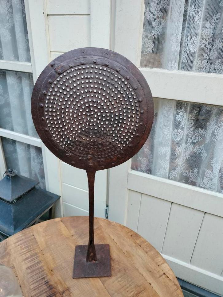 Grote kandelaar., Huis en Inrichting, Woonaccessoires | Kandelaars en Kaarsen, Zo goed als nieuw, Kandelaar, Metaal, Bruin, Ophalen