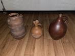 Vintage aardewerken kruiken/decoratieve potten, Huis en Inrichting, Woonaccessoires | Vazen, Ophalen, Gebruikt, Overige kleuren