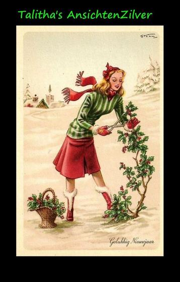 💢💢Pax Steen, Gelukkig Nieuwjaar in de sneeuw (5) beschikbaar voor biedingen