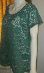 Kanten tuniek mt 46, Ophalen of Verzenden, Zo goed als nieuw, Maat 46/48 (XL) of groter, Groen