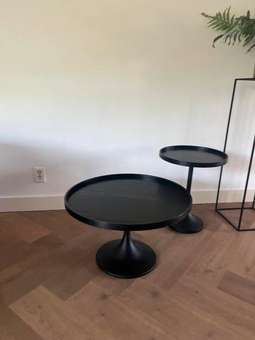 Salontafel en bijzettafel - Zuiver - Zwart - Alleen als set