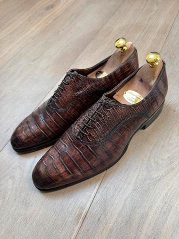 Santoni Alligator Croco Schoenen bruin maat 43 beschikbaar voor biedingen