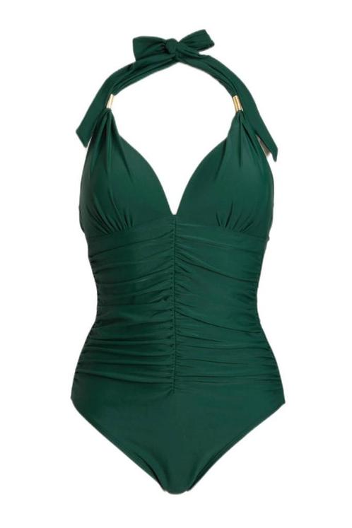 BEACHWAVE corrigerend halter badpak groen maat 42, Kleding | Dames, Badmode en Zwemkleding, Nieuw, Badpak, Groen, Ophalen of Verzenden