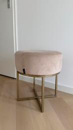 Fluwelen poef, Ophalen of Verzenden, Zo goed als nieuw, Rond, Minder dan 50 cm