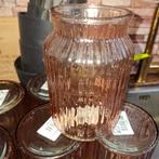 7 glazen amber vazen gebruikt voor hydrocultuur planten, Ophalen, Overige kleuren, Glas, Minder dan 50 cm