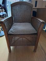 Rieten stoel, Huis en Inrichting, Stoelen, Ophalen, Riet of Rotan, Gebruikt, Bruin