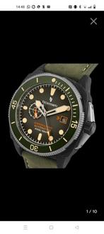 Tecnotempo Commando forged carbon en titanium met leren band, Ophalen of Verzenden, Nieuw, Leer, Overige merken