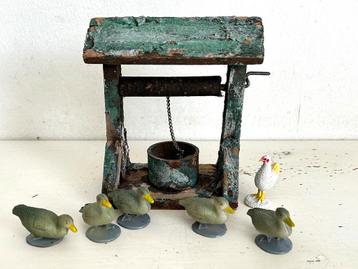 Vintage poppenhuis waterput met eendjes beschikbaar voor biedingen
