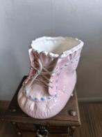 Vintage keramische babylaarsjes plantenbak met veter, Overige materialen, Gebruikt, Minder dan 30 cm, Binnen