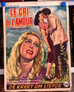Filmposter Le Cri de l'Amour / De kreet om liefde, Ophalen of Verzenden, A1 t/m A3, Film en Tv, Rechthoekig Staand