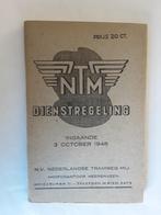 HEERENVEEN, NTM DIENSTREGELING 3 OCTOBER 1948, Ophalen of Verzenden, Gebruikt, Bus of Metro, Overige typen