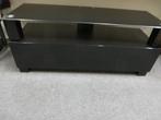 TV Audio meubel zwart glans Design, Ophalen, 100 tot 150 cm, Glas, Zo goed als nieuw