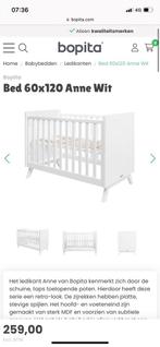 Bopita ledikantje 60x120 wit met matras, Ophalen of Verzenden, Gebruikt, Ledikant