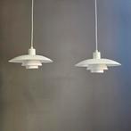 Set Vintage PH 4/3 Hanglampen Louis Poulsen Deens design wit, Ophalen of Verzenden, Zo goed als nieuw, X, Metaal