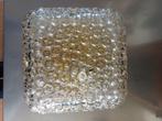 Vintage glazen plafond lamp 22 x 22 cm, Ophalen of Verzenden, Gebruikt, Glas