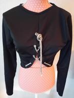 Zwart Shirtje met Ketting Detail, Zwart, Nieuw, Ophalen of Verzenden, Lange mouw