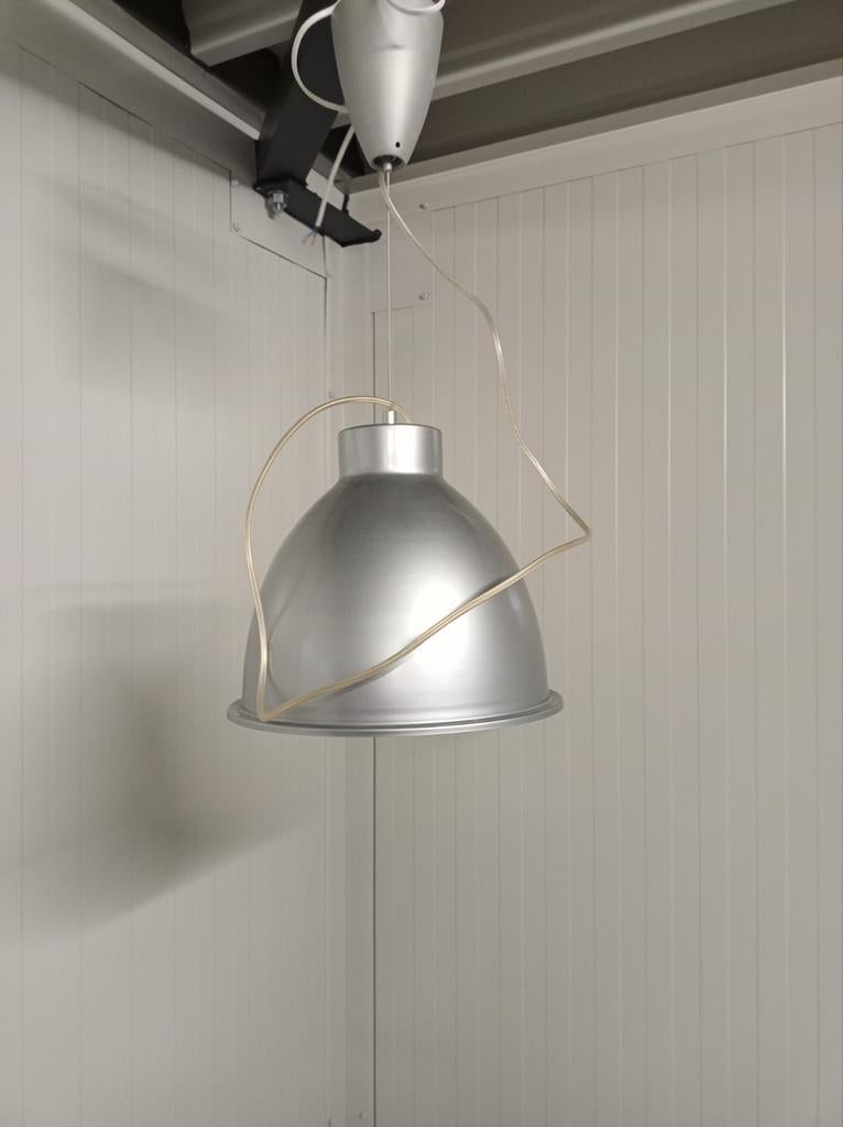 Metalen hanglamp, industriële look. In hoogte verstelbaar, Gebruikt, Ophalen of Verzenden, Metaal, Minder dan 50 cm