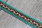 Sierband - 20mm - turquoise/goud/wit/rood #1732, Nieuw, Ophalen of Verzenden, Lint, Band of Elastiek