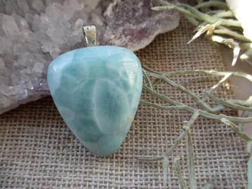 Larimar hanger - AAA kwaliteit - hart - beschikbaar voor biedingen
