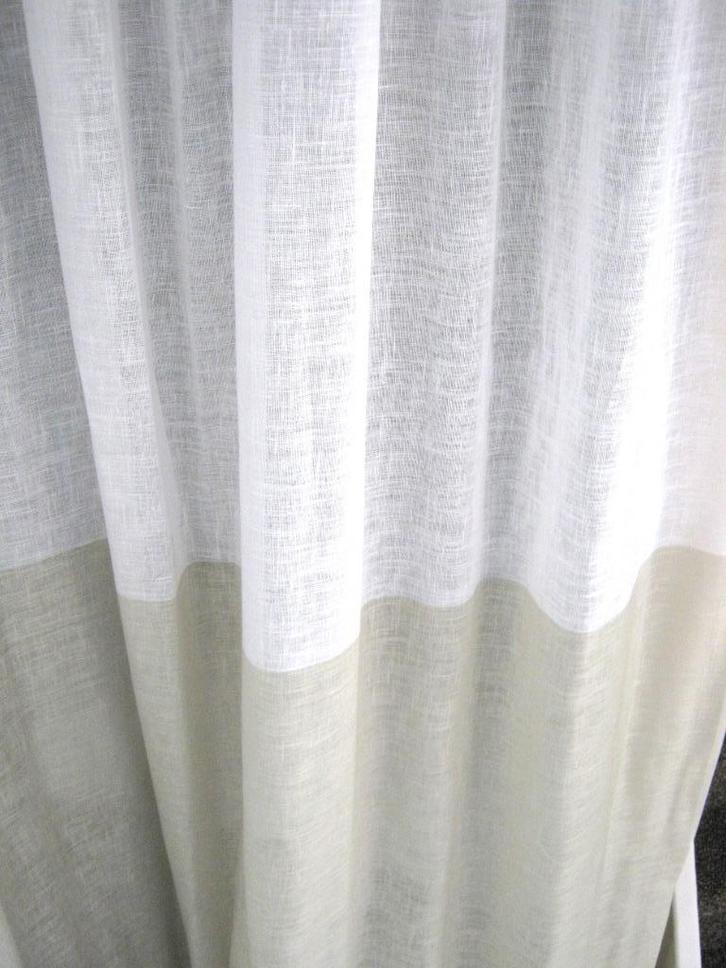 Nieuw Inbetween gordijn met 2 kleuren ., Huis en Inrichting, Stoffering | Gordijnen en Lamellen, Nieuw, 200 cm of meer, 150 tot 200 cm