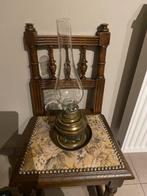 Antieke lamp, koperen pot, kruis & tinnen schoteltjes, Antiek en Kunst, Ophalen