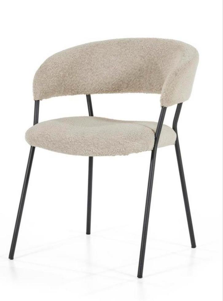 Eleonora teddy Look Taupe stoel partij, Huis en Inrichting, Stoelen, Nieuw, Vijf, Zes of meer stoelen, Stof, Overige kleuren, Ophalen of Verzenden