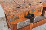 Vintage Nooitgedagt timmermanswerkbank werkbank jaren 50, Antiek en Kunst, Curiosa en Brocante, Ophalen of Verzenden