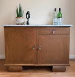 Vintage dressoir marmer blad, Huis en Inrichting, Kasten | Dressoirs, Ophalen, Zo goed als nieuw, 50 tot 100 cm