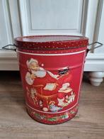 Groot nostalgisch kerst voorraad speelgoed blik trommel, Ophalen of Verzenden, Gebruikt