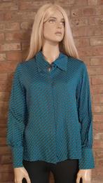 HallHuber Schluppen Bluse Peacock Blue Mt 38 Vintage NEW, Kleding | Dames, Maat 38/40 (M), Blauw, Nieuw, Ophalen of Verzenden