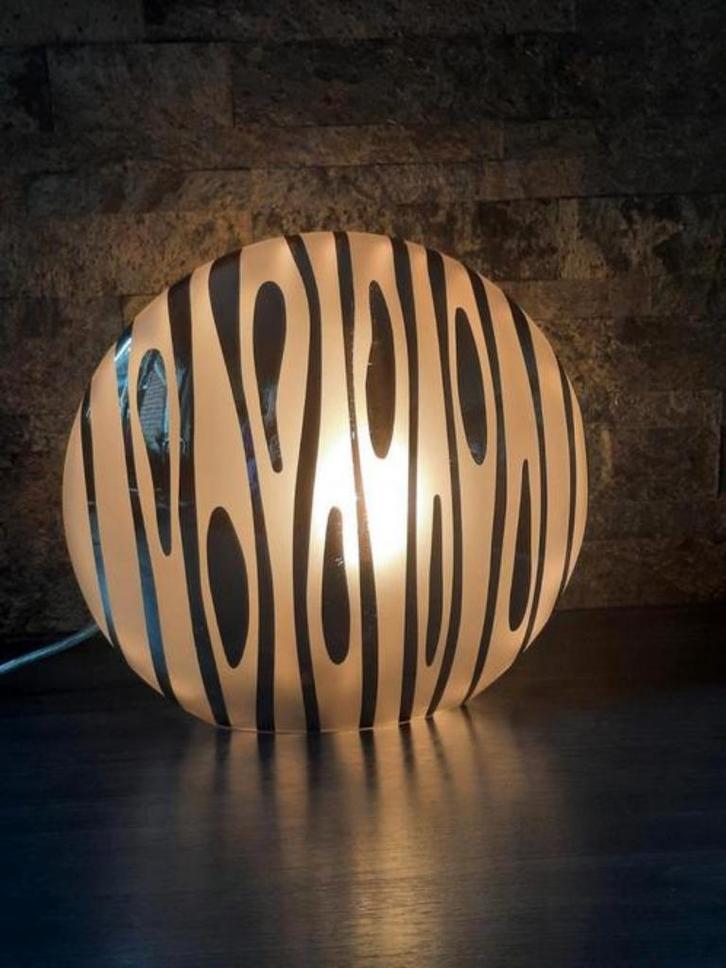unieke glazen design spiegellamp, Antiek en Kunst, Kunst | Designobjecten, Ophalen of Verzenden