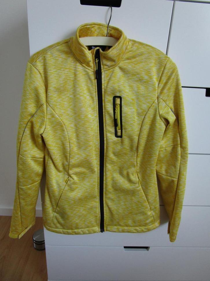 Crivit - soft shell jasje maat S, Kleding | Dames, Sportkleding, Zo goed als nieuw, Overige typen, Maat 36 (S), Geel, Ophalen of Verzenden