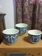 3 bloempotten van Boch, Tuin en Terras, Bloempotten, Ophalen, Rond, Zo goed als nieuw, Minder dan 25 cm