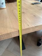 Eettafel Goossens Blend massief eiken (blank), Ophalen, 100 tot 150 cm, 200 cm of meer, Zo goed als nieuw